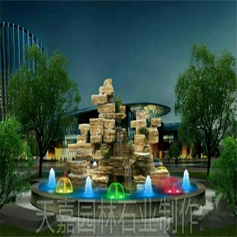海林水幕墙喷泉设计